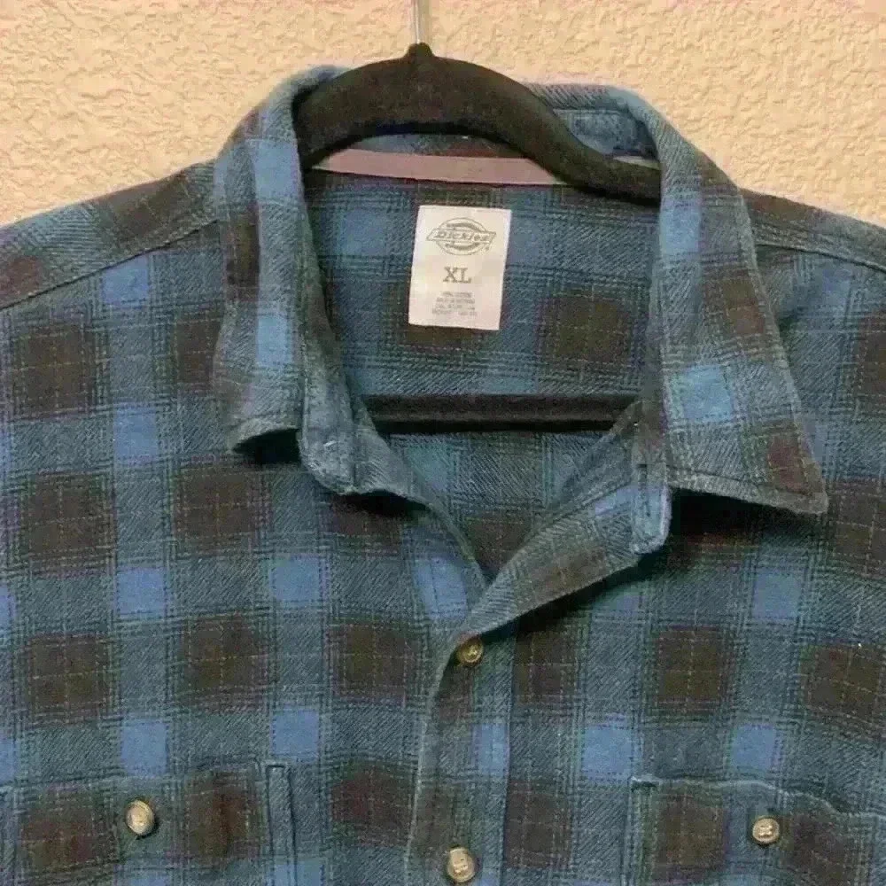 Plaid Dickies Chore Coat sz XL farm ranch fall winter western blue collar cowboy - Picture 3 of 8